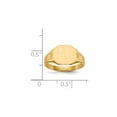 thumbnail image 5 of Real 14kt Yellow Gold 9.0x11.0mm Open Back Signet Ring Size: 6; for Adults and Teens; for Women and Men, 5 of 5