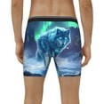 thumbnail image 2 of Men's Boxer Briefs, Aurora Wolf Frozen Lake A Soft and Breathable Mens Underwear Boxer Briefs With Widen Waist, 2 of 5