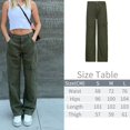 thumbnail image 1 of Pantalones Cargo con bolsillos Y2K para mujer, pantalones rectos de gran tamaño, pantalones vaqueros estéticos de cintura baja Harajuku Vintage 90S, pantalones vaqueros holgados de pierna ancha Tan Jianjun unisex, 1 of 2