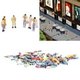 thumbnail image 2 of Farfi 100Pcs/Set People Figure Portable Exquisite Texture ABS Vivid Painted Figure for Sand Table Model (1 set), 2 of 10
