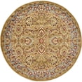 thumbnail image 1 of Unique Loom Tapis de Frontière Complexe Voyage 6' x 6' Rond Or/ivoire, 1 of 2
