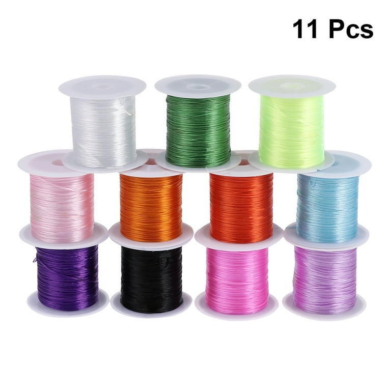 11 Rolls 10M in 1 Roll Elastic String DIY Jewelry Accessories Crystal  Colorful String for Bracelet Necklace Jewelry 