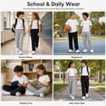 thumbnail image 6 of Boys Sweatpants Toddler 3 Pack Straight Leg Jogger Pants with Pockets kids Clothes 2T-16, 6 of 7