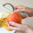 thumbnail image 3 of Szbaoan Stainless Steel Vegetable Peeler Multi-Function Fruit Skin Scraper Ergonomic Handle for Kitchen Cooking Safe Easy to Clean Efficient Parsing Tool for Potato Apple Carrot Melon, 3 of 5