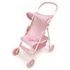 Badger Basket Folding Doll Umbrella Stroller - Pink/Gingham