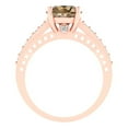 thumbnail image 4 of Solitaire with Accents Engagement Ring for Women - 2.21ct Simulated Champagne Diamond in 18K Rose Gold Promise Ring, 4 of 6