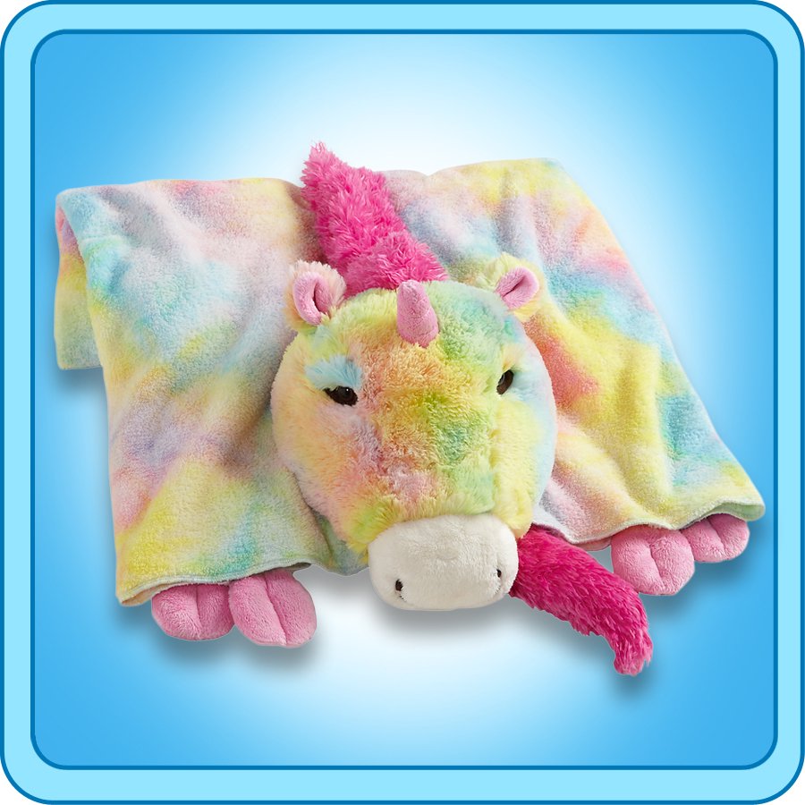 Authentic Pillow Pet Rainbow Unicorn Blanket Plush Toy Gift Walmart