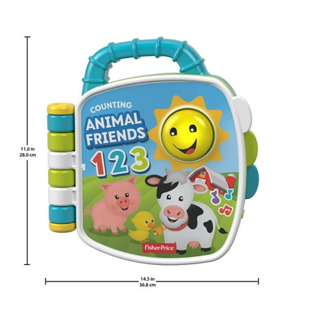 Fisher-Price - Laugh & Learn Counting Animal Friends Learning Book - Blue