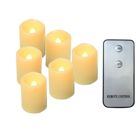 Candle Choice 6 PCS Realistic Flickering Flameless Candle, Battery Operated Votives, Votive/tealight Candles with Remote, Long Battery Life, Batteries Included, 1.5