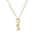 thumbnail image 4 of Collar de letras para mujer, de acero inoxidable de titanio, sencillo, collar de letras para mujer, de estilo europeo y americano, de acero inoxidable de 18 quilates, collar de letras para, 4 of 4
