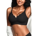 thumbnail image 1 of Sujetador inalámbrico Jelly Bra Cuteio para mujer con cobertura total negro XL, 1 of 5