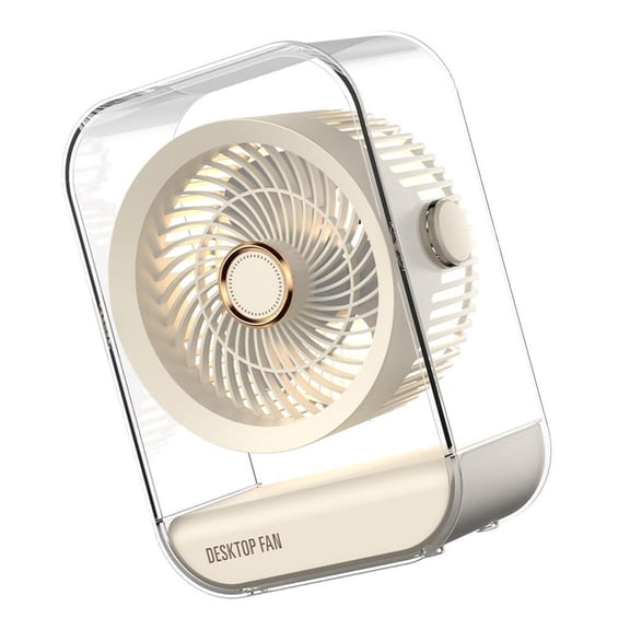 ZELVINN Portable Desk Fan Rechargeable Portable Low Dorm Cooling Fan Low Adjustable 5 Speed for Bedroom Use