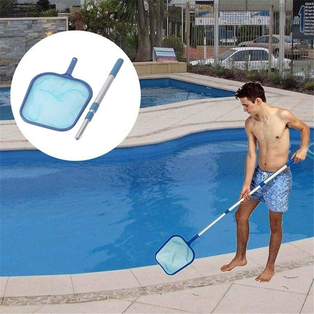 Greswe Pool Skimmer Net With 17-41 Inch Telescopic Pole Leaf Skimmer Mesh Rake Net For Spa Pond Swimming Pool, Pool Cleaner Supplies And Accessories B