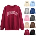 thumbnail image 6 of Durtebeua Plus Size Sweatshirts for Women Long Sleeve Casual Graphic Pullover Sweatshirts Tops Shirts, 6 of 6