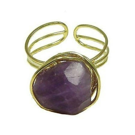 - Agate Chunk Statement Ring in Plum