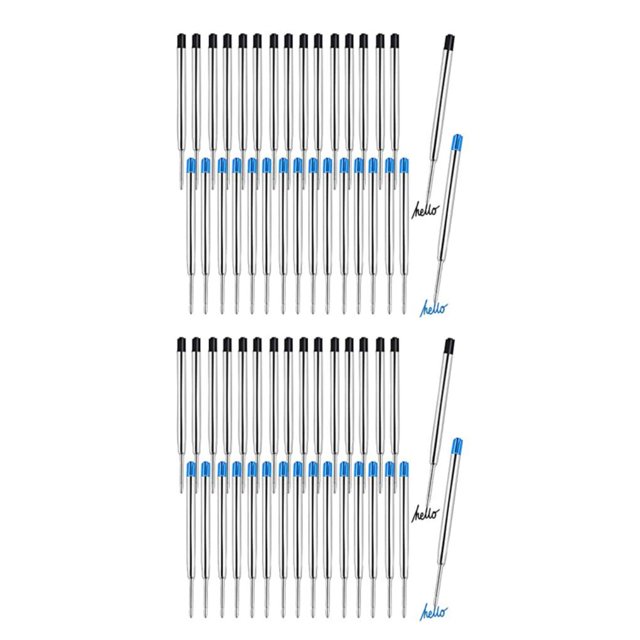 ZLight 30x Premium Metal Ballpoint Pen Refills For High Compatibility Durability Replaceable Ball Points 2Set