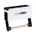 thumbnail image 2 of Komiseup Toilet Paper Holder With Shelf, Toilet Paper Holder With Storage, Wipe Holder For Bathroom Flushable Wipes Dispenser, Adhesive Small Bathroom Shelf Wall Mount, 2 of 9