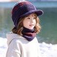 thumbnail image 2 of Enyan Kids Winter Hats Girls Knit Beanie Visor Cap Thick Warm Beanies with Brim for Little Toddler Girl, 2 of 7