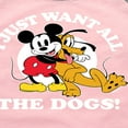 thumbnail image 3 of Mickey & Friends - Mickey Pluto Just Want All Dogs - Toddler And Youth Girls Raglan Graphic T-Shirt, 3 of 4