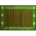 thumbnail image 1 of Ahgly Company Indoor Rectangle Abstract Green Contemporary Area Rugs, 7' x 10', 1 of 1