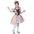 thumbnail image 3 of KAWELL Girls Unicorn Costume Rainbow Dress with Wing Headband for Child 7-8t, 3 of 6