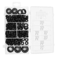 thumbnail image 1 of Washer Gasket, 180Pcs Black Nylon Rubber Washers Assorted Flat Washers Insulating Round Spacer Seal Assortment, Grommet Kits, 1 of 8