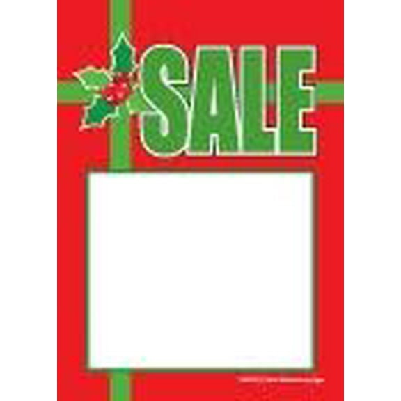 D30BOS Christmas Holiday Sale Drilled Tags (No Strings) 3.5"x5" Pack of 100 Business Store Signs Cards Flooring , Carpet, and Furniture