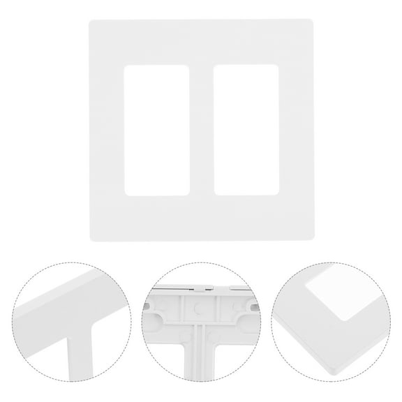 HEMOTON FRCOLOR Screw Wall Plate Double Switch Plate Covers Double Light Switch Cover Plate Double Outlet Cover Plate 1 Set for Home Decor
