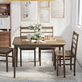 thumbnail image 2 of Costway Wood Dining Table 43.5"Modern Kitchen Table Rectangle W/ Solid Rubber Wood Legs, 2 of 10