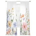 thumbnail image 6 of Floral Botanical Sheer Curtains for Living Room Bedroom Spring Flowers Farmhouse Sheer Curtains 96 Inch Long 2 Panels Set Light Filtering Curtain Window Treatments Drapes for Dining Room, 6 of 6