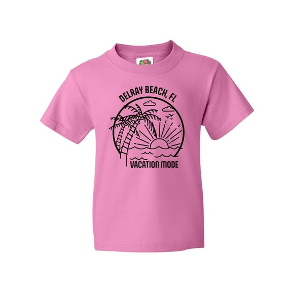 Inktastic Summer Vacation Mode Delray Beach Florida Youth T-Shirt