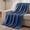 Blue, variant on U by Bedsure Cooling Cotton Waffle Breathable Rayon Derived from Bamboo King Blanket,Warm Taupe,104x90 inches