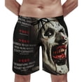 thumbnail image 5 of Terrifier Men's Swim Trunks Board Shorts Drawstring Elastic Waist Quick Dry Swimsuits Beach Shorts with Pockets S, 5 of 8