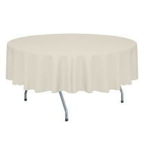 Ultimate Textile (2 Pack) Faux Burlap - Havana 58-Inch Round Tablecloth - Basket Weave, Ivory Cream