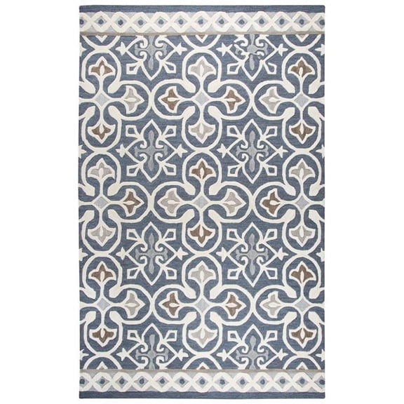 Alora Decor Lavine 9' x 12' Blue/Gray/Natural/Taupe/Gray Hand-Tufted Area Rug