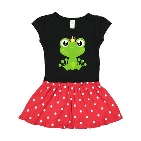 

Inktastic Cute Frog Green Frog Frog Princess Crown Gift Toddler Girl Dress