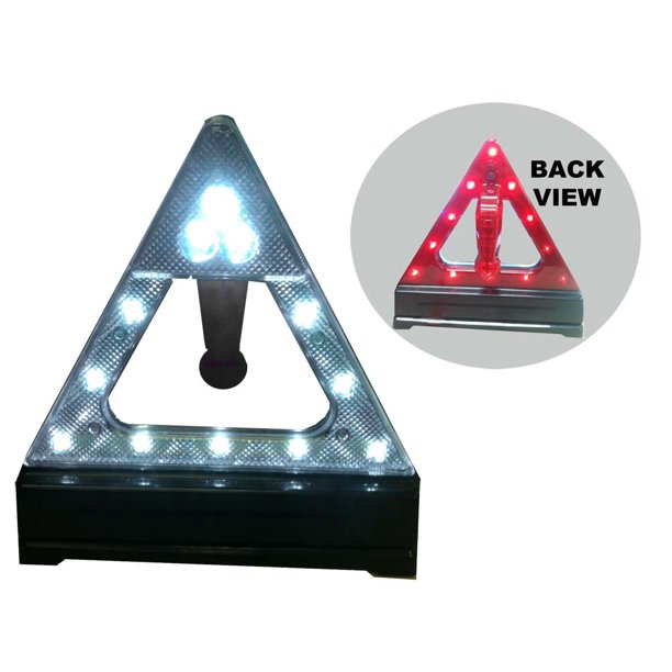 Free Standing Triangle Warning Light for Roadside Emergencies, 24 LED