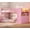 Pink, variant on Plonmago Bunk Bed Twin Over Twin with 6 Large Fabric Drawers & 4 Storage Bookshelf, Metal Low Bunk Bed with LED Lights & Ladder,13.5"Guardrail, Space Saving,Pink
