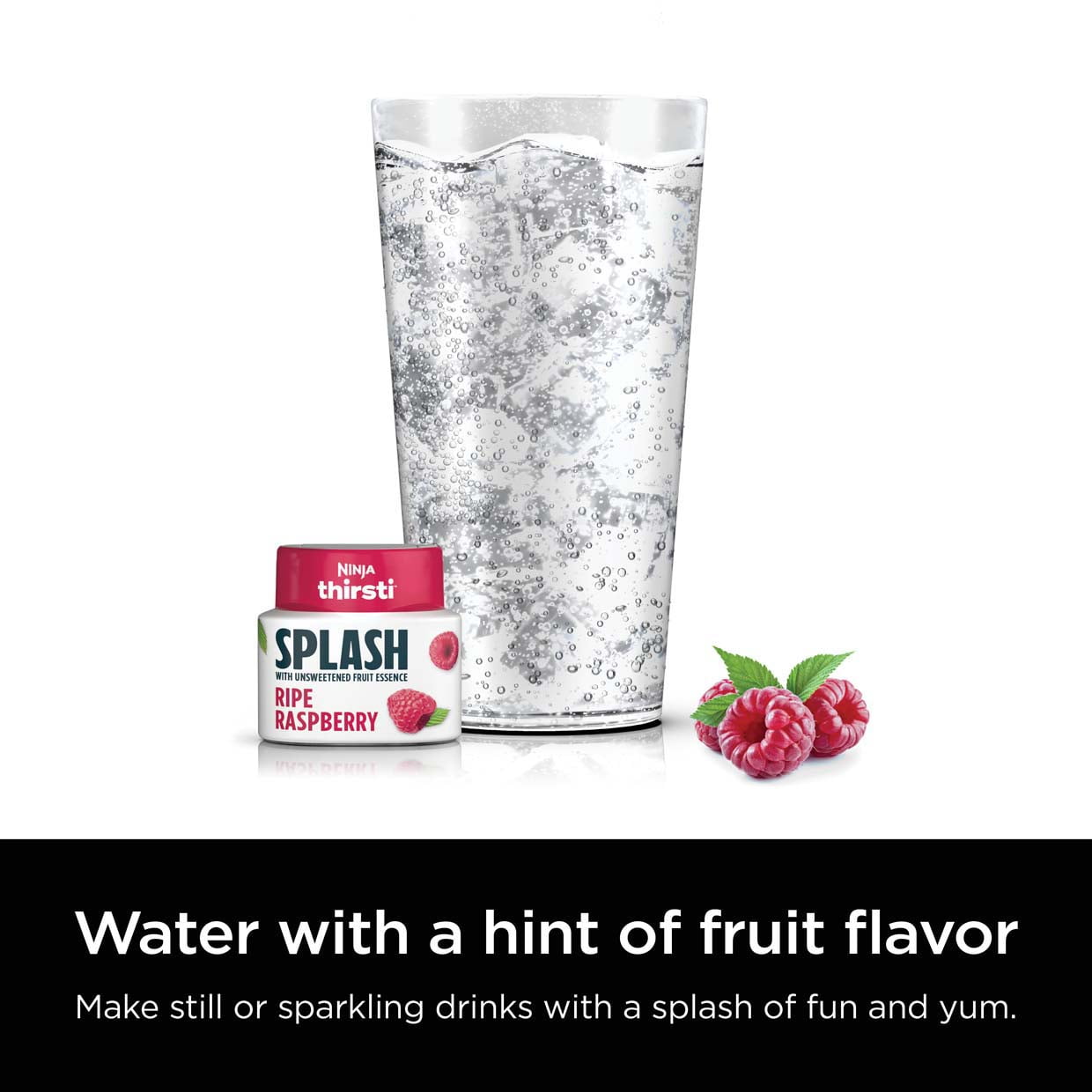 Ninja Thirsti Splash Unsweetened Ripe Raspberry Flavored Water Drops :  Target