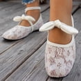 thumbnail image 5 of KIJBLAE Trendy Women's Closed Toe Solid Slip On Casual Flats, Low Cut Soft Sole All-Match Daily Moccasins White 42, 5 of 7