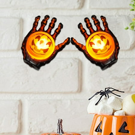 

Fufafayo Today Deals Halloween Night Light LED Electronic Luminous Halloween Decoration Palm Possess Candle Light Ambience Arrangement Props Ornaments