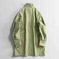 thumbnail image 6 of FRSASU Men's Lightweight Zip Jacket with Pockets Lapel Mid Length Jacket Casual Coat Windbreaker Green, 6 of 6