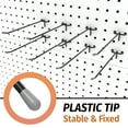 thumbnail image 5 of HUHOLE Pegboard Hooks, Fit 1/4" or 1/8" Pegboard, Steel, Black Powder-Coated, 6inch 50PC, 5 of 6