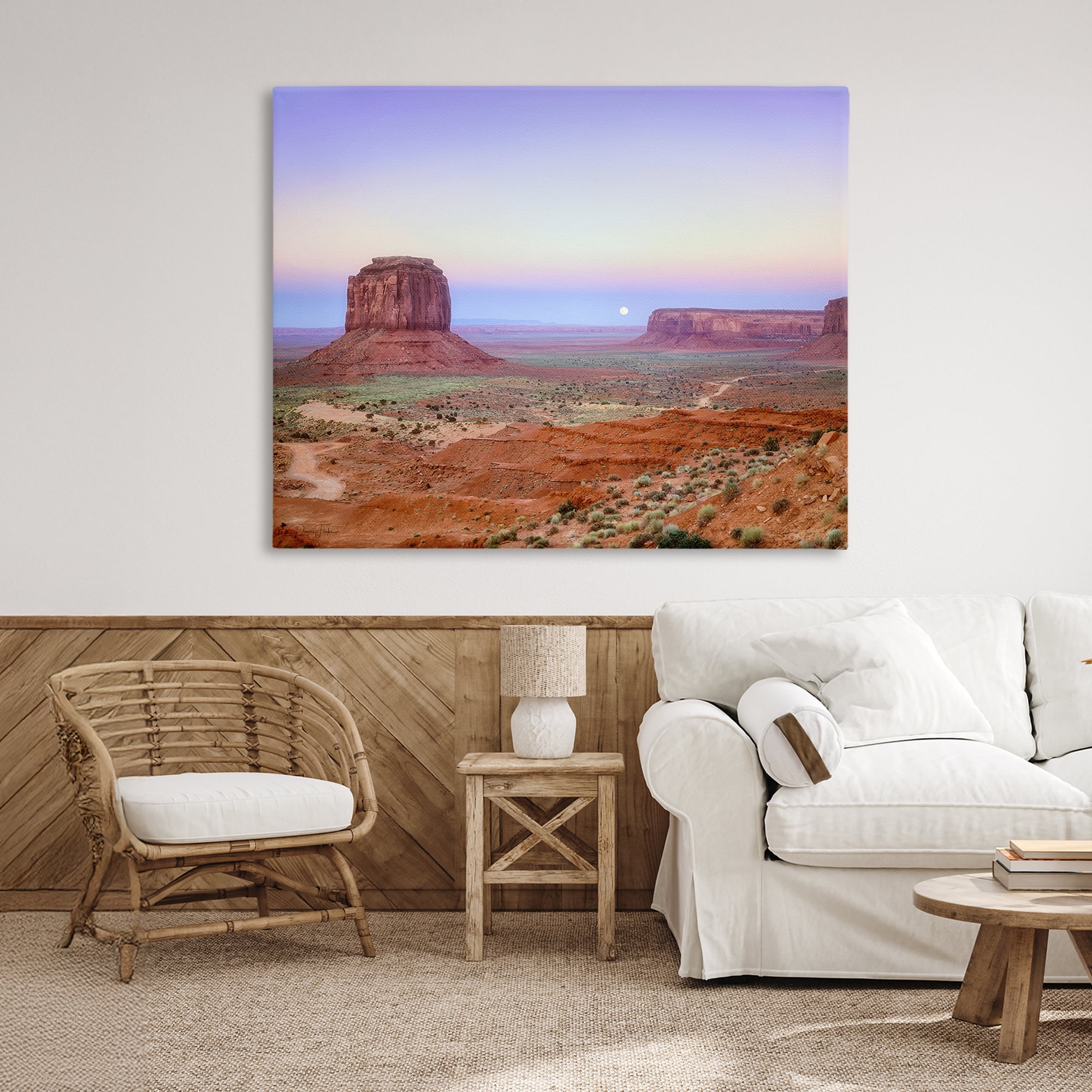 Stupell Industries Moonrise Over Monument Valley Canvas Wall Art, design by Dennis Frates