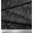 thumbnail image 3 of Soimoi Gray Viscose Chiffon Fabric Leaves Leaves Print Fabric by the Yard 42 Inch Wide, 3 of 3