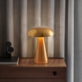 thumbnail image 2 of Usb Charging Led Mushroom Table Lamp ,touch Sensor Desk Light Bedroom Restaurant Bar Decor (Gold), 2 of 3