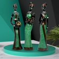 thumbnail image 5 of African Woman Sculpture Set - 3-Pack 7.5 Polyresin Figurines, 5 of 5