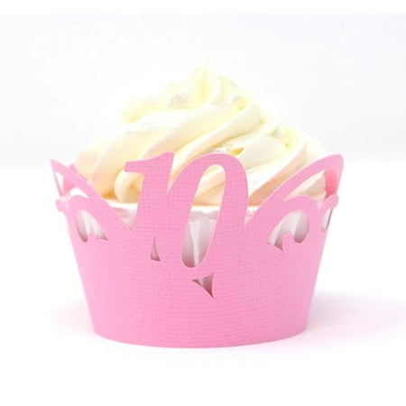 All About Details 10 Cupcake Wrappers,12pcs (Light Pink)