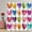 Valentines-colorful, variant on Valentine''s Day Shower Curtain, Weighted Bottom Romantic Love Theme Pink and Gold Doodle Style Little Heart Fabric Bathroom Curtain Home Decor Waterproof Washable with 12 Hooks,36"x72"