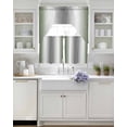 thumbnail image 3 of Sage Green Grey Swag Kitchen Curtains Sets for Windows 24 Inch Length, Gray Farmhouse Modern Rustic Short Window Curtain Panels Swags Valances and Tiers 3 Piece Set for Cafe/Dining Room, 3 of 5